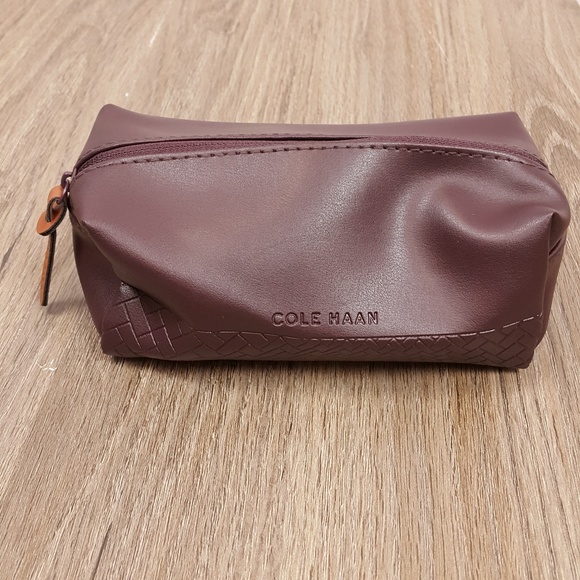 Cole Haan Handbags - Cole Haan Burgundy small toiletries bag